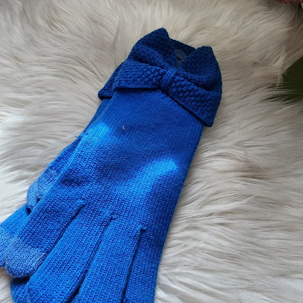 Ugg - Blue Bow Wool Blend Tech Glove- new